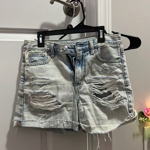 jean shorts with rips